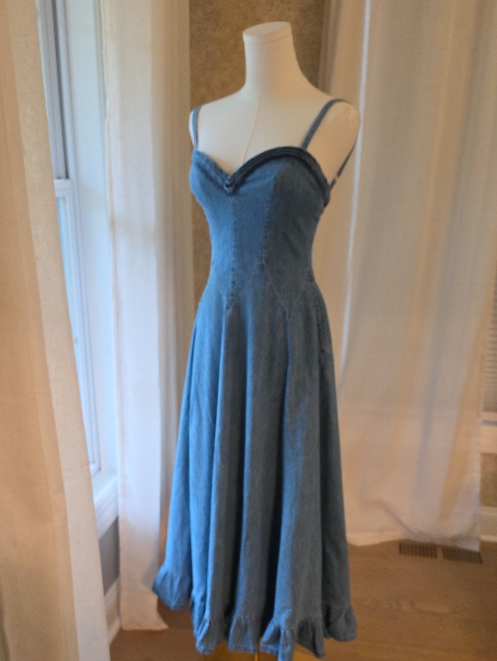 Free People Another Season Denim Midi Dress – Boardwalk Blue